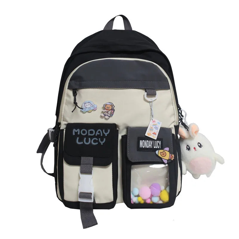 Elementary School Pink Bags Summer Backpack Women Watertight Ultra-light
