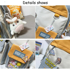 Elementary School Pink Bags Summer Backpack Women Watertight Ultra-light