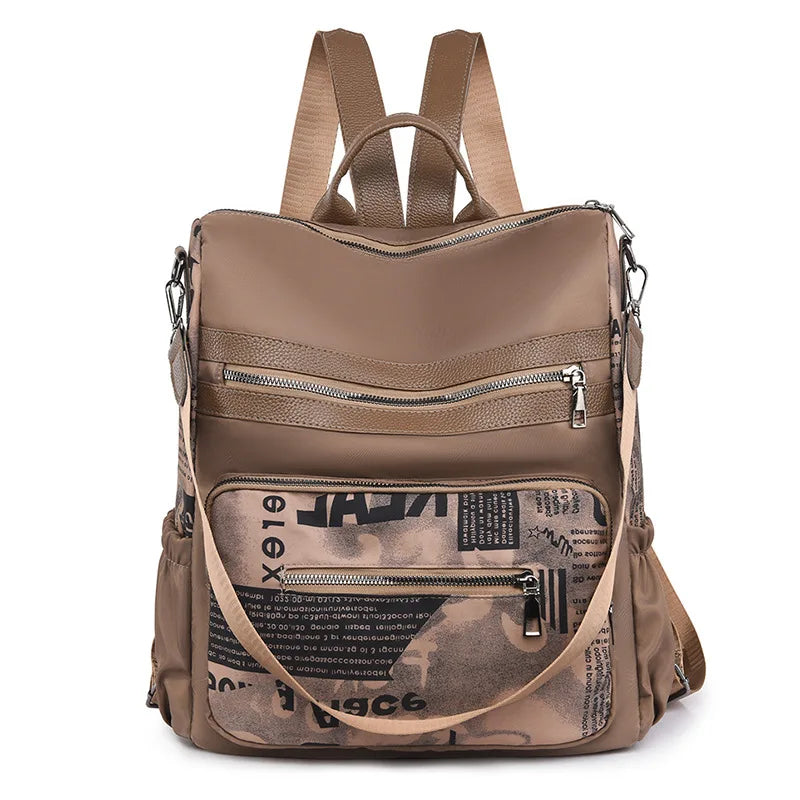 Large Capacity Oxford Backpack Geometric Versatile Backpacks Women