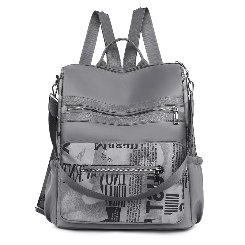 Large Capacity Oxford Backpack Geometric Versatile Backpacks Women