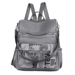 Large Capacity Oxford Backpack Geometric Versatile Backpacks Women