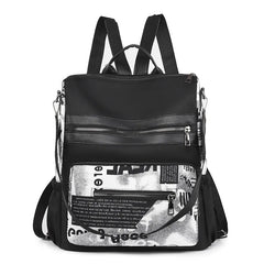 Large Capacity Oxford Backpack Geometric Versatile Backpacks Women