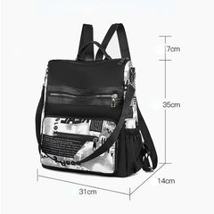 Large Capacity Oxford Backpack Geometric Versatile Backpacks Women