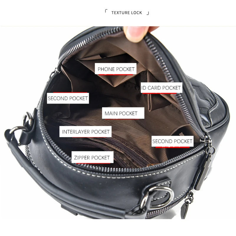 Oval PU Leather Shoulder Bags for Women Casual Solid Female Handbag