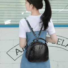 Oval PU Leather Shoulder Bags for Women Casual Solid Female Handbag
