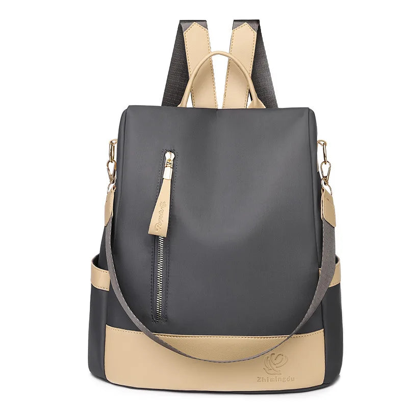 Oxford Patchwork Travel Backpack for Women Laptop Ladies Casual Backpack