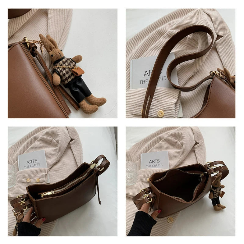 PU Leather Shoulder Bags Vintage Sac A Main Femme Handbag