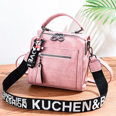 Square Versatile Letter Strape PU Leather Ladies Handbag