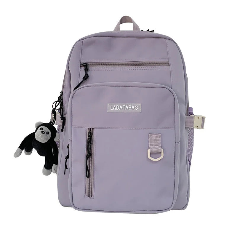 Multifunctional Nylon Backpack for Women - Casual Laptop Bag