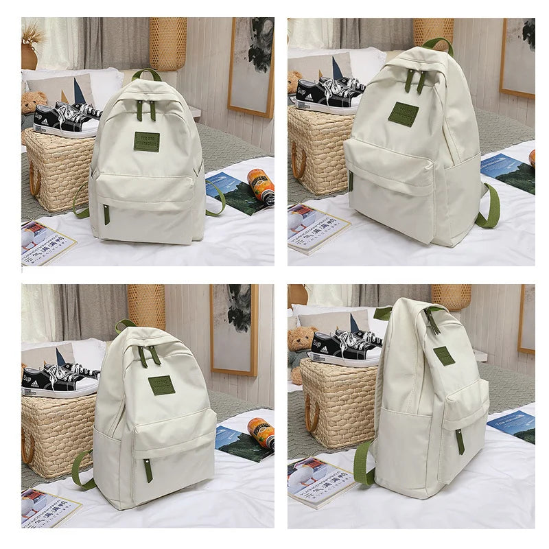 Large Capacity Nylon Waterproof Women Backpack for Junior High School Students