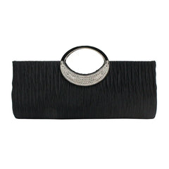 Rhinestone Ruffle Classic Women's Evening Bag Clutch