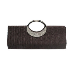 Rhinestone Ruffle Classic Women's Evening Bag Clutch