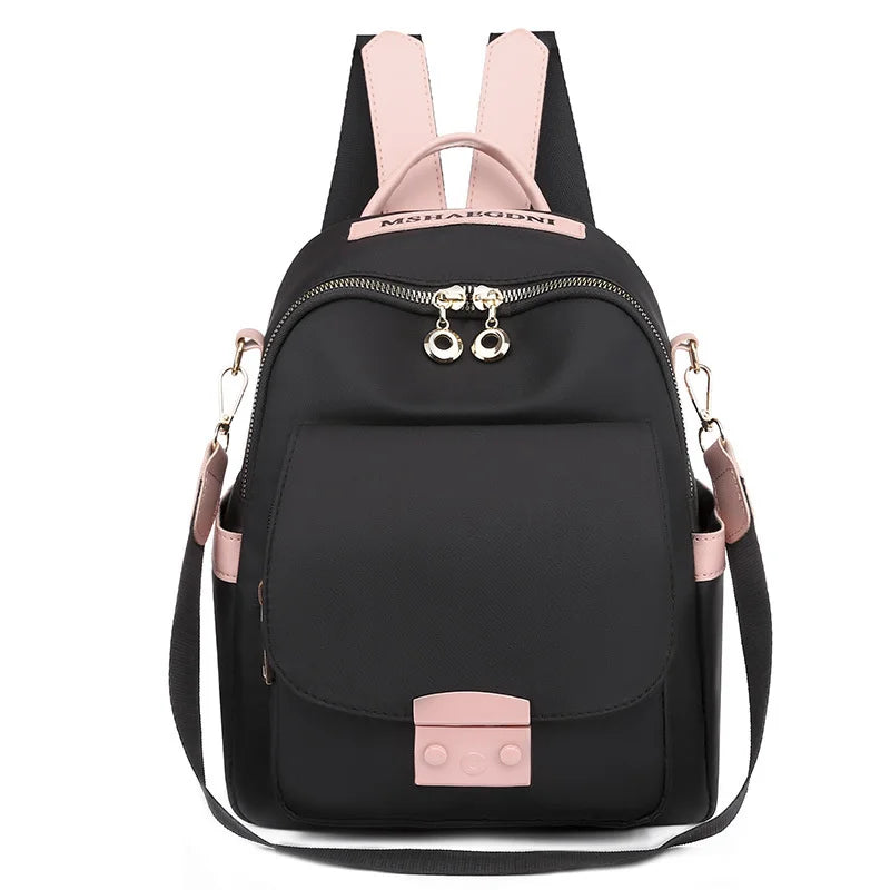 Pink Women's Small Backpack Travel Shoulder Bag
