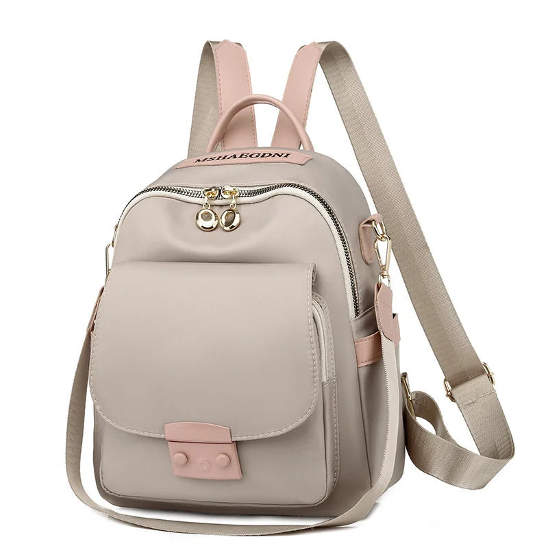 Pink Women's Small Backpack Travel Shoulder Bag