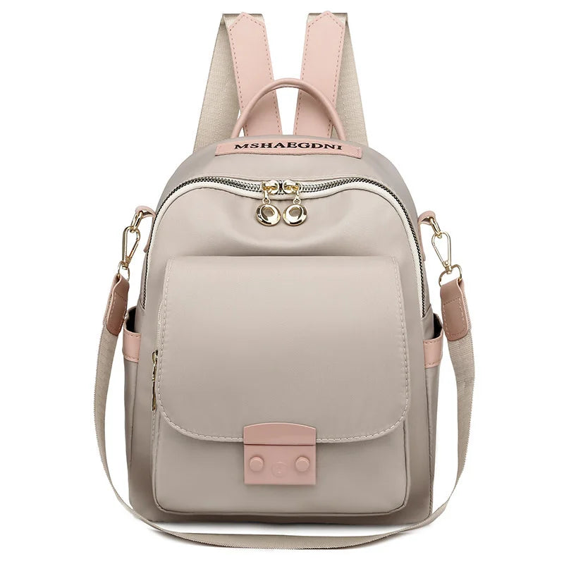 Pink Women's Small Backpack Travel Shoulder Bag