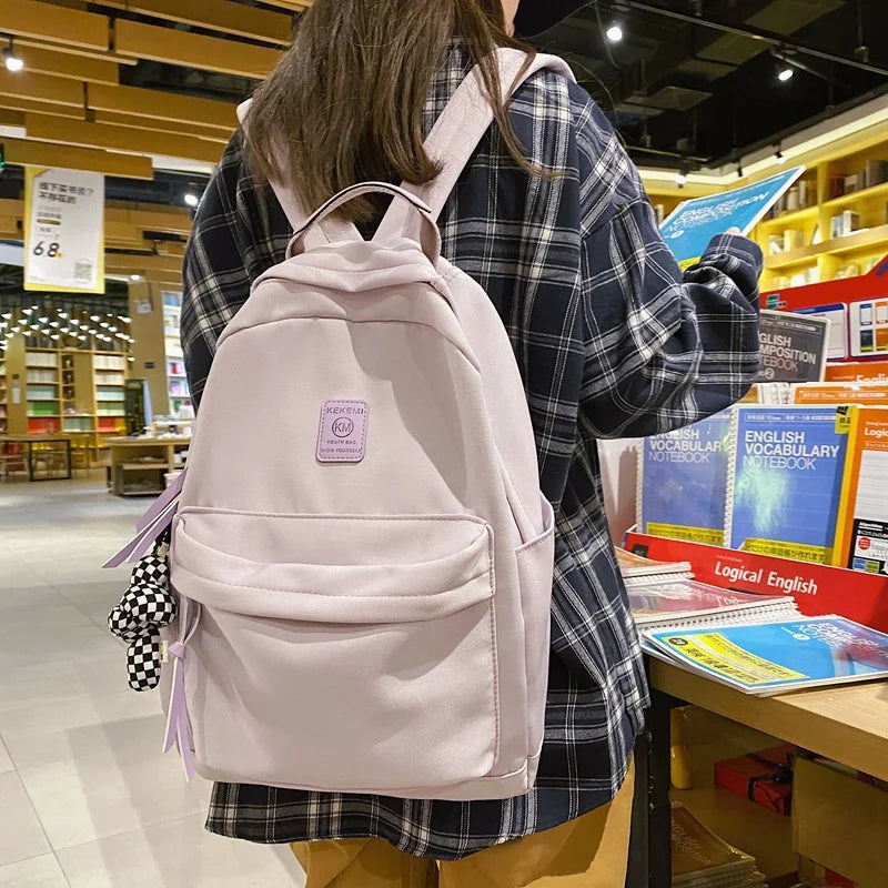 Nylon Women Casual Bag Schoolbag Large Capacity Outdoor Backpack