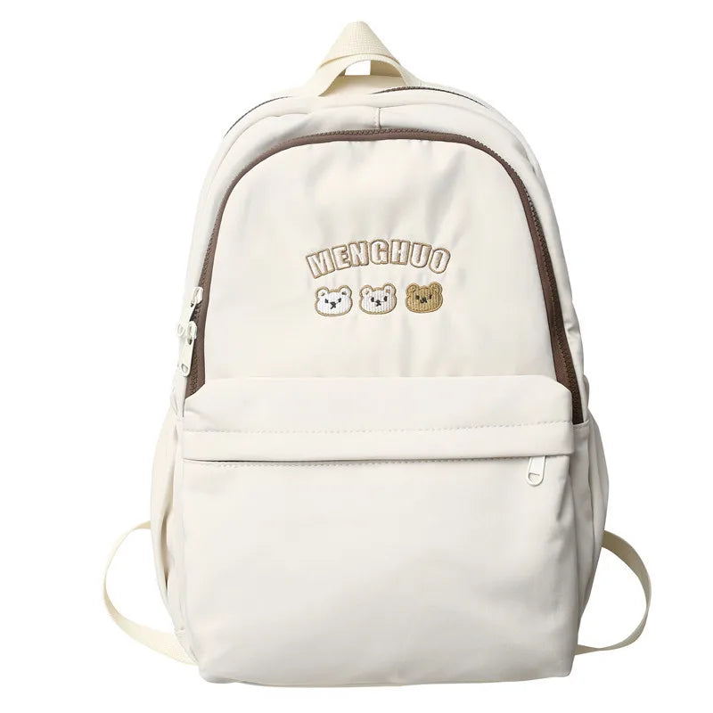 Nylon School Bag for Female Students Large Capacity