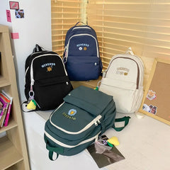 Nylon School Bag for Female Students Large Capacity