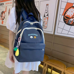 Nylon School Bag for Female Students Large Capacity