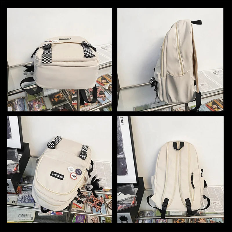 Waterproof Nylon Backpack for Women Travel Lady School Backpack