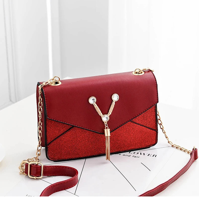 Tide Handbags Ladies Rhombus Shoulder Bag