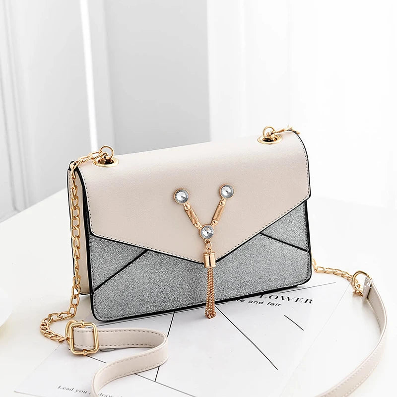 Tide Handbags Ladies Rhombus Shoulder Bag