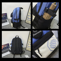 Campus Students School Bag Unisex Women Men Backpacks