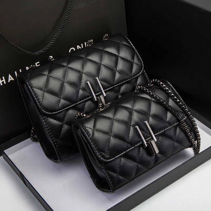 Classic Chain Shoulder Bag PU Flap Female Crossbody Bag