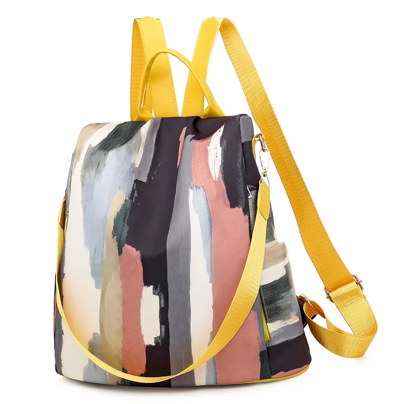 Oxford Lady Bag Graffiti Backpack Multifunctional Waterproof Satchel