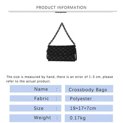 Women Shoulder Bag Plaid Bagcrossbody Chain High-Quality Handbag