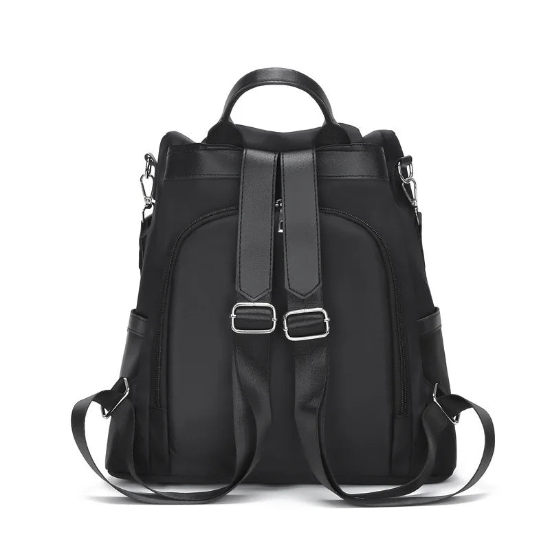 Waterproof Oxford Woman Backpack Rivet Zipper School Bags
