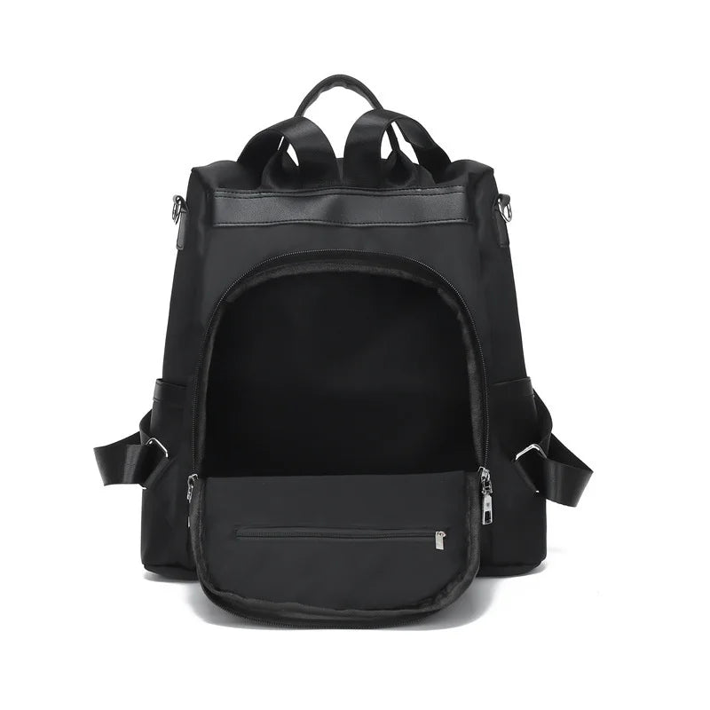 Waterproof Oxford Woman Backpack Rivet Zipper School Bags