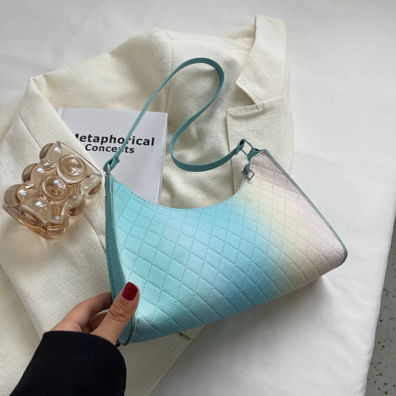 Gradient Hand Bags for Women Leather Female Shoulder Bags PU High-Quality