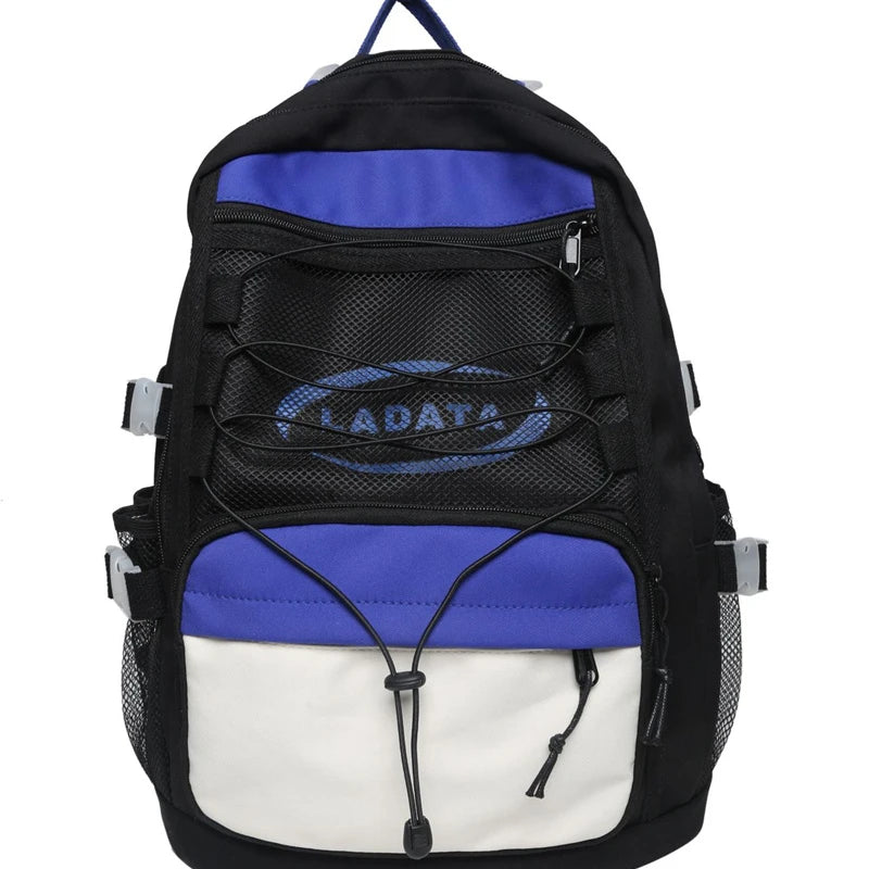 Sports Women's Drawstring Nylon Backpack Large Capacity Shoulder Bag