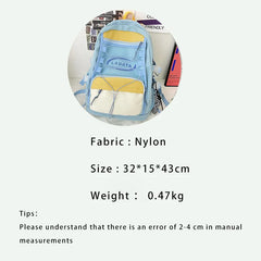 Sports Women's Drawstring Nylon Backpack Large Capacity Shoulder Bag