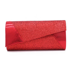 PU Sequin Clutch Bag for Women, Evening Shoulder Bag with Detachable Strap
