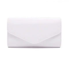 Leather Chain Shoulder Bag for Women Fold Wedding Clutch Wallet