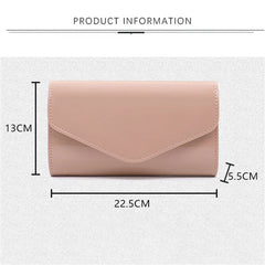 Leather Chain Shoulder Bag for Women Fold Wedding Clutch Wallet