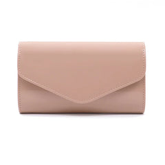 Leather Chain Shoulder Bag for Women Fold Wedding Clutch Wallet
