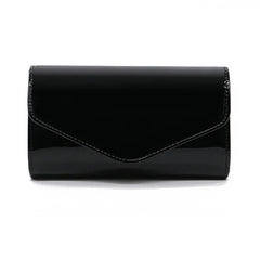 Leather Chain Shoulder Bag for Women Fold Wedding Clutch Wallet