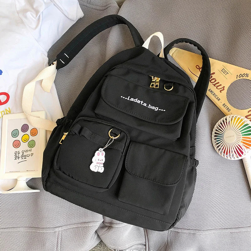Waterproof Multi-pocket School Backpack for Women