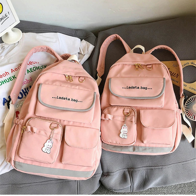 Waterproof Multi-pocket School Backpack for Women