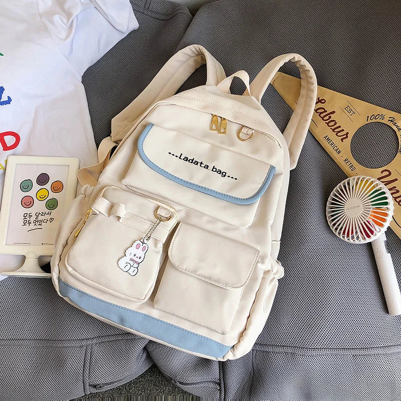 Waterproof Multi-pocket School Backpack for Women