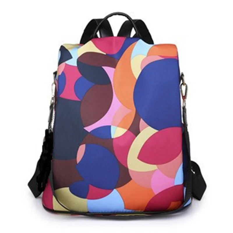 Embroidery Flower Mini Backpack Anti-Theft Schoolbag