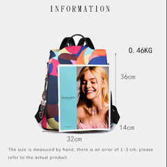 Embroidery Flower Mini Backpack Anti-Theft Schoolbag