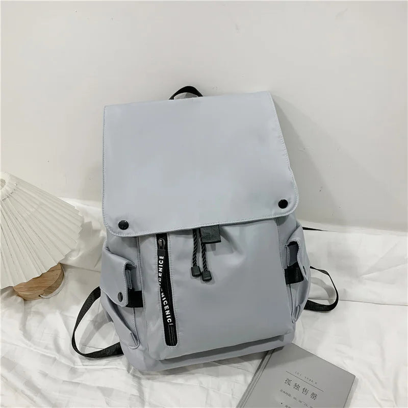 Nylon School Backpack for Teenagers Girls Boys Large Capacity