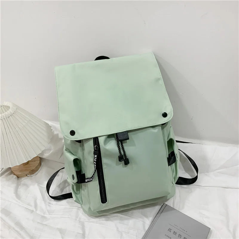 Nylon School Backpack for Teenagers Girls Boys Large Capacity