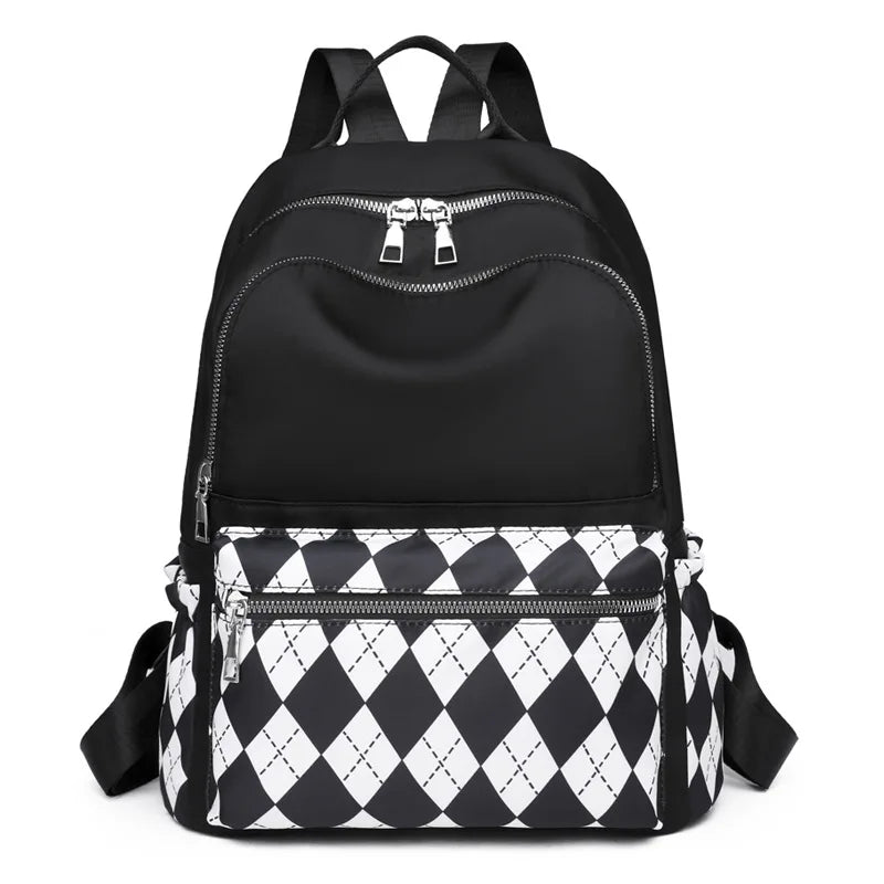 Oxford Ladies Backpacks Contrast Female Travel Backpack