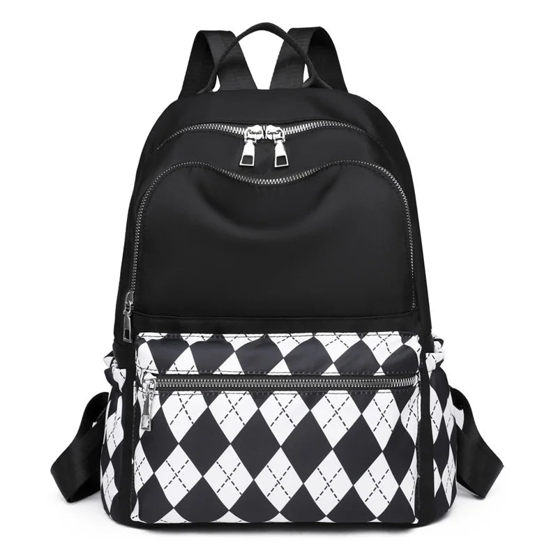 Oxford Ladies Backpacks Contrast Female Travel Backpack