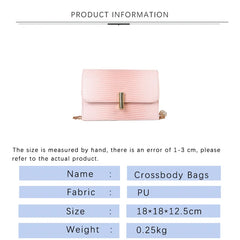 Gradient Leather Shoulder Bag Retro Style Chain Crossbody Bag